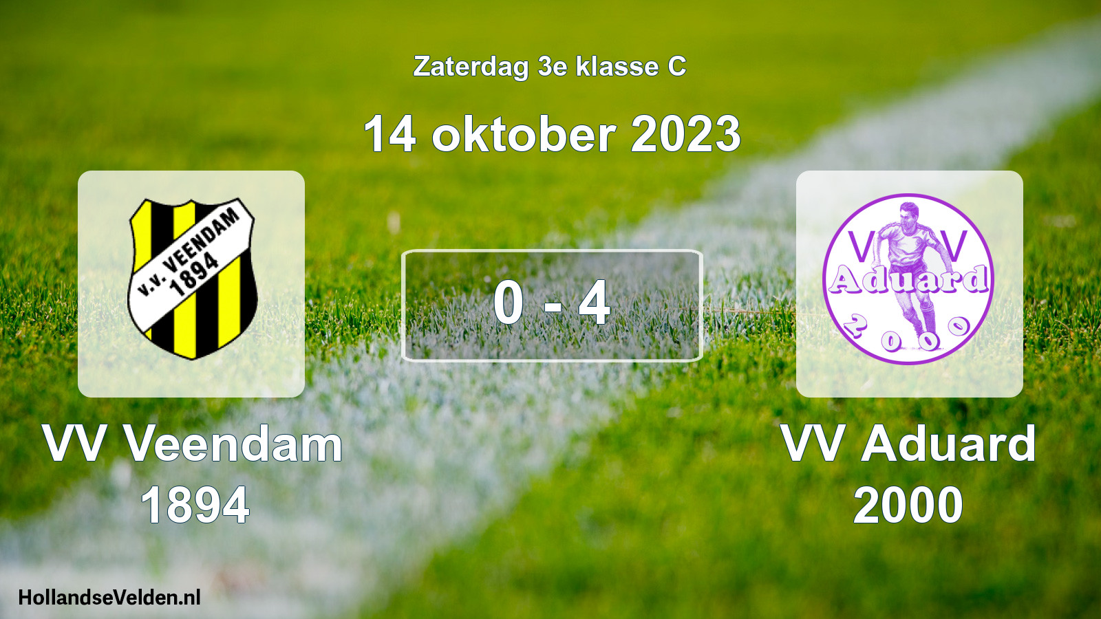 Total number of matches played: VV Veendam 1894 - VV Aduard 2000 0 - 4 (14 October 2023)