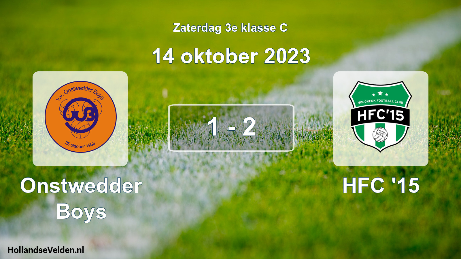 Total number of matches played: Onstwedder Boys - HFC '15 1 - 2 (14 October 2023)