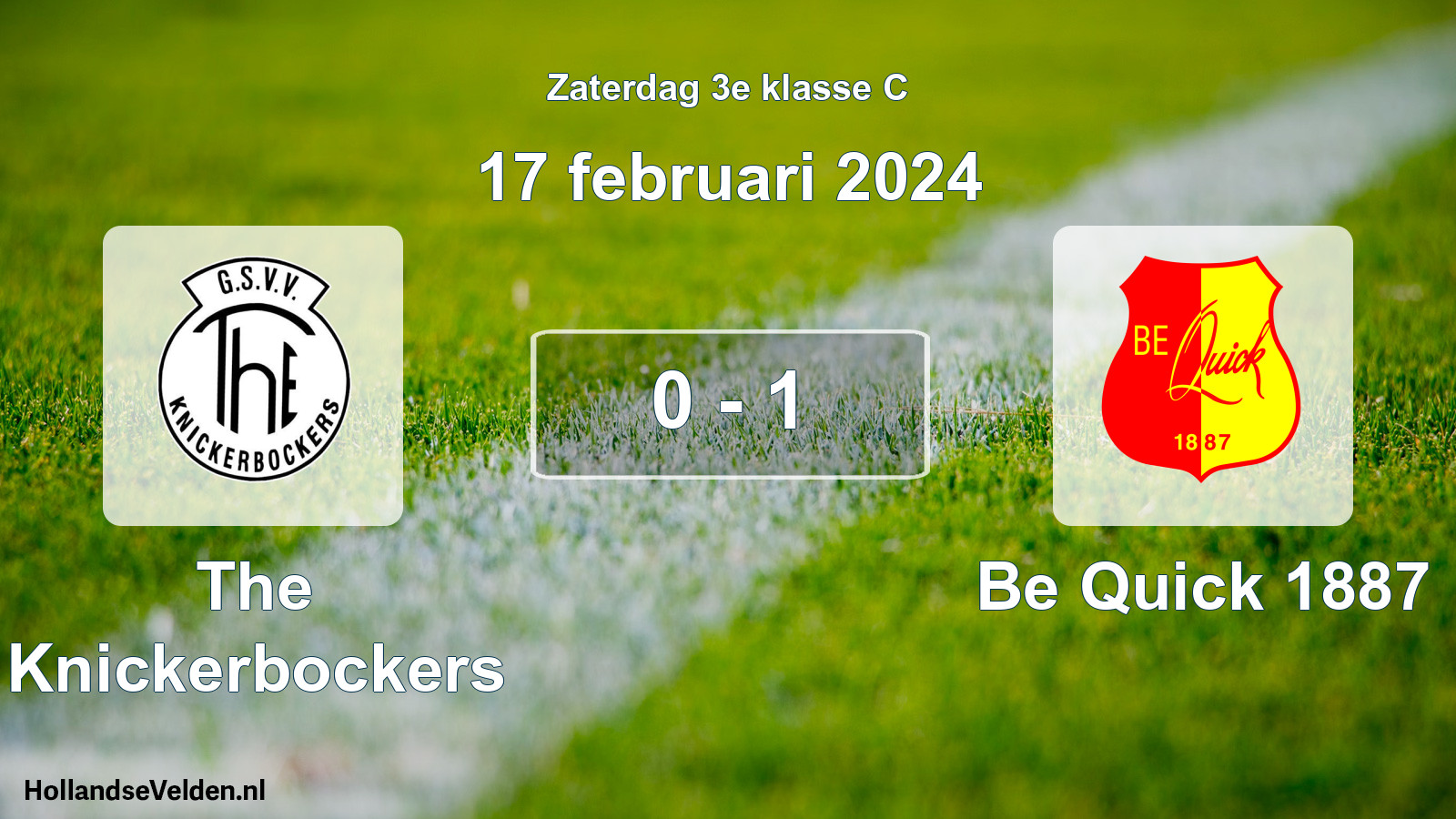 Total number of matches played: The Knickerbockers - Be Quick 1887 0 - 1 (17 February 2024)