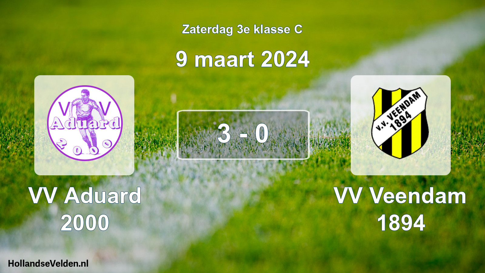 Total number of matches played: VV Aduard 2000 - VV Veendam 1894 3 - 0 (9 March 2024)