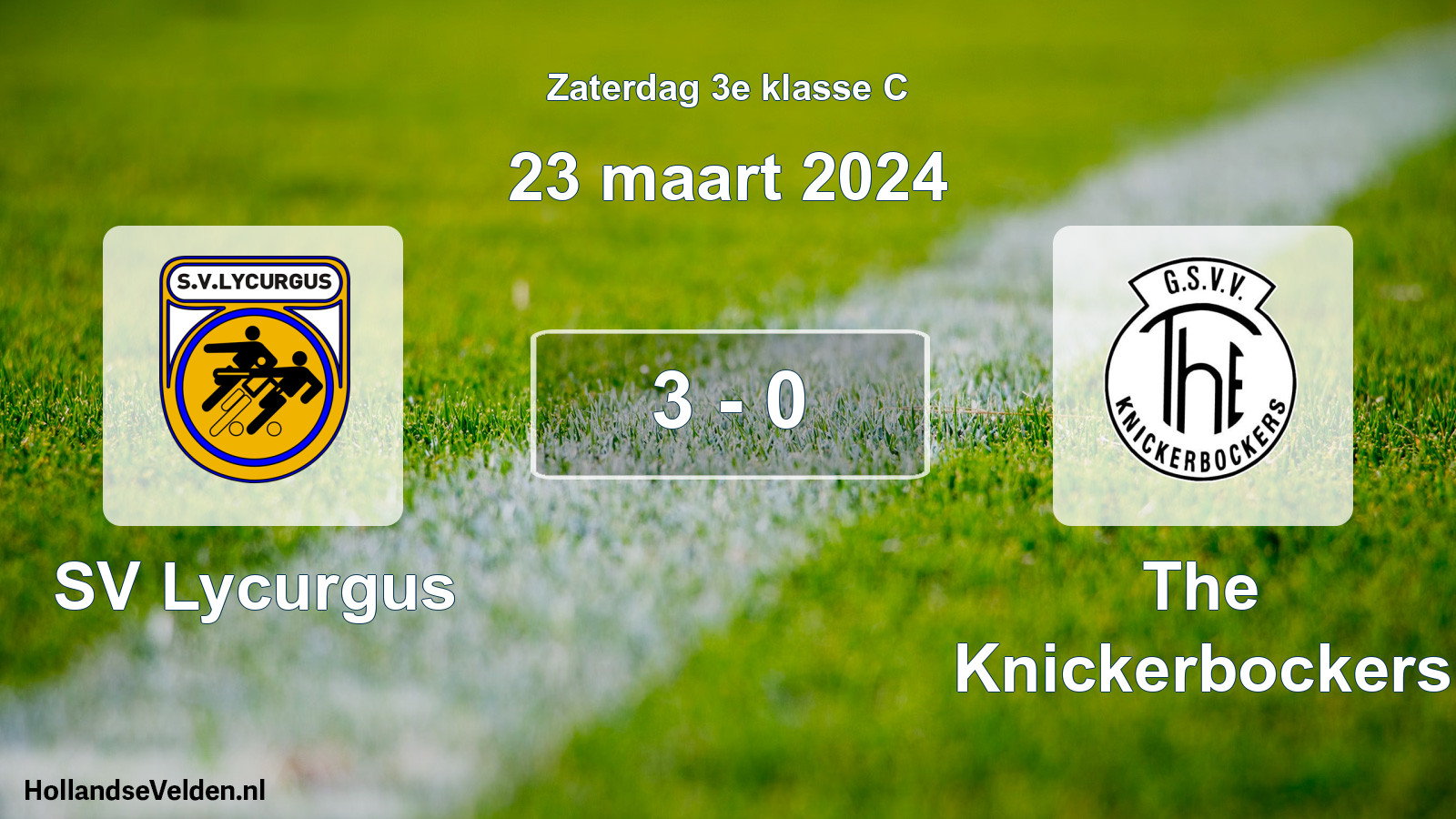 Total number of matches played: SV Lycurgus - The Knickerbockers 3 - 0 (23 March 2024)