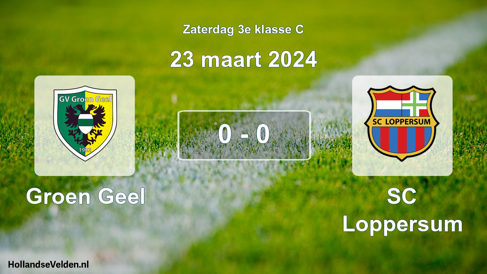 Total number of matches played: Groen Geel - SC Loppersum 0 - 0 (23 March 2024)