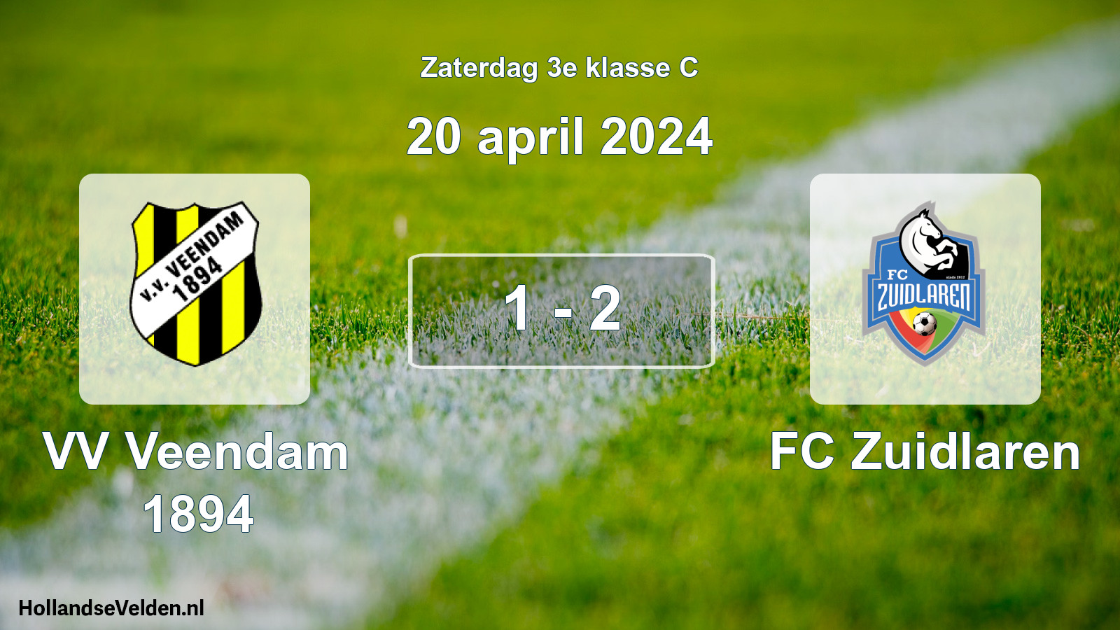 Total number of matches played: VV Veendam 1894 - FC Zuidlaren 1 - 2 (20 April 2024)