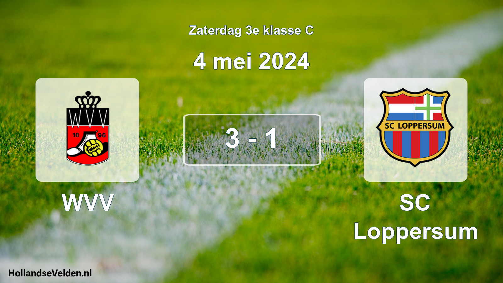Total number of matches played: WVV - SC Loppersum 3 - 1 (4 May 2024)