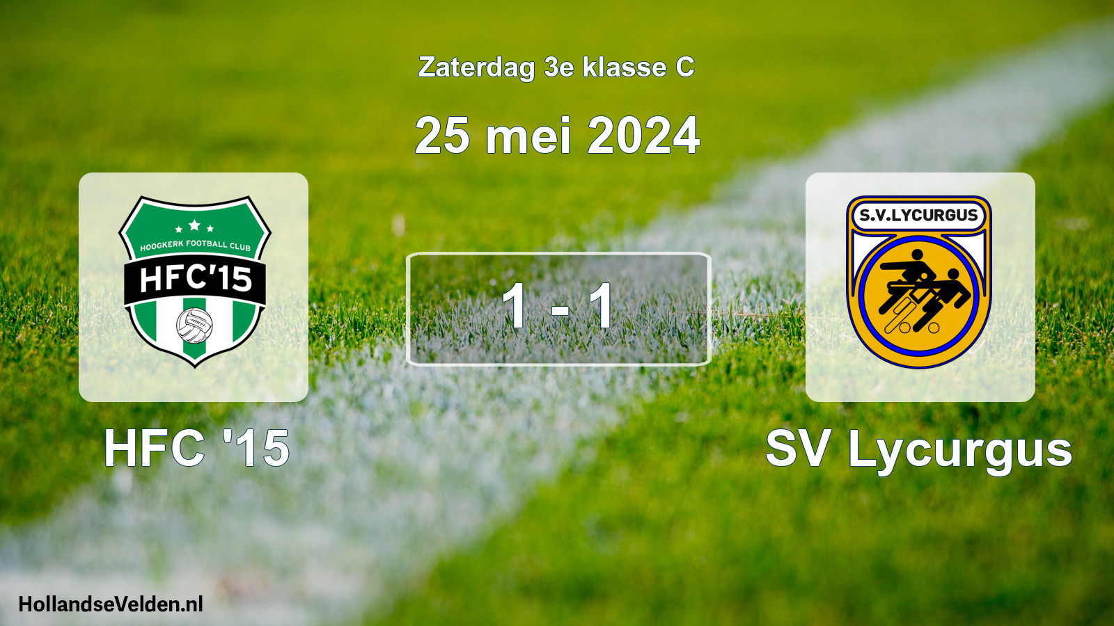 Total number of matches played: HFC '15 - SV Lycurgus 1 - 1 (25 May 2024)