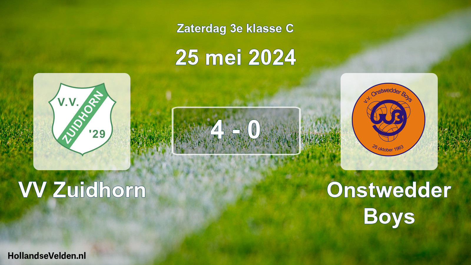 Total number of matches played: VV Zuidhorn - Onstwedder Boys 4 - 0 (25 May 2024)