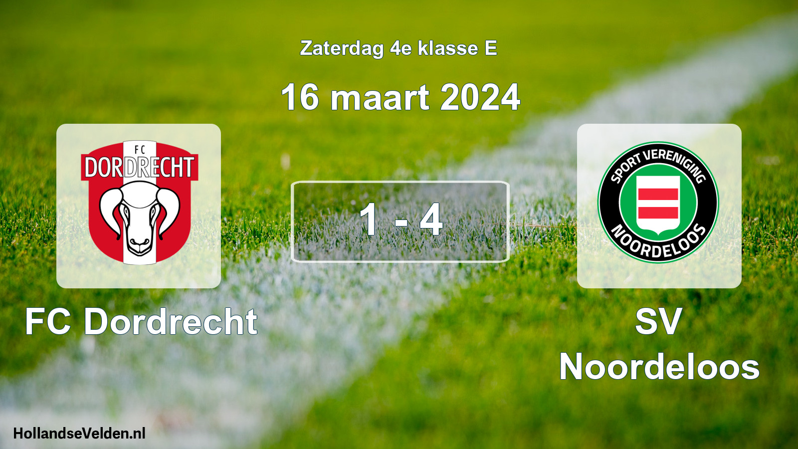Total number of matches played: FC Dordrecht - SV Noordeloos 1 - 4 (16 March 2024)