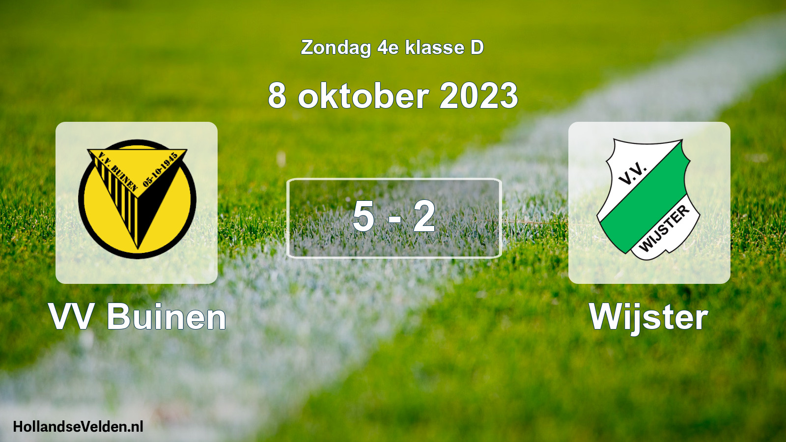 Total number of matches played: VV Buinen - Wijster 5 - 2 (8 October 2023)