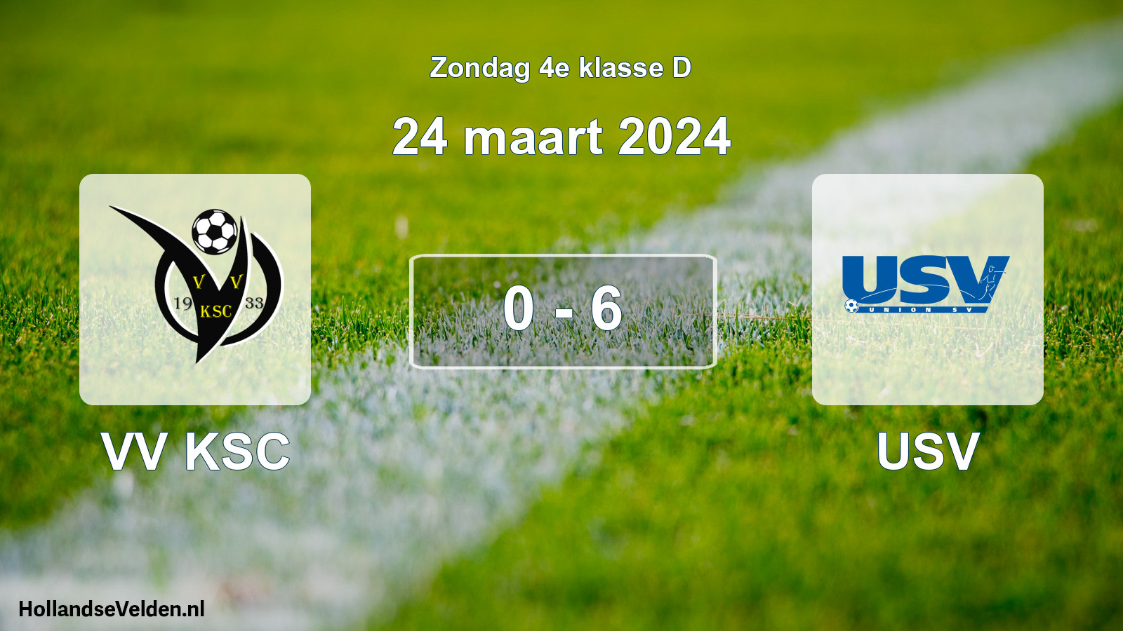 Total number of matches played: VV KSC - USV 0 - 6 (24 March 2024)