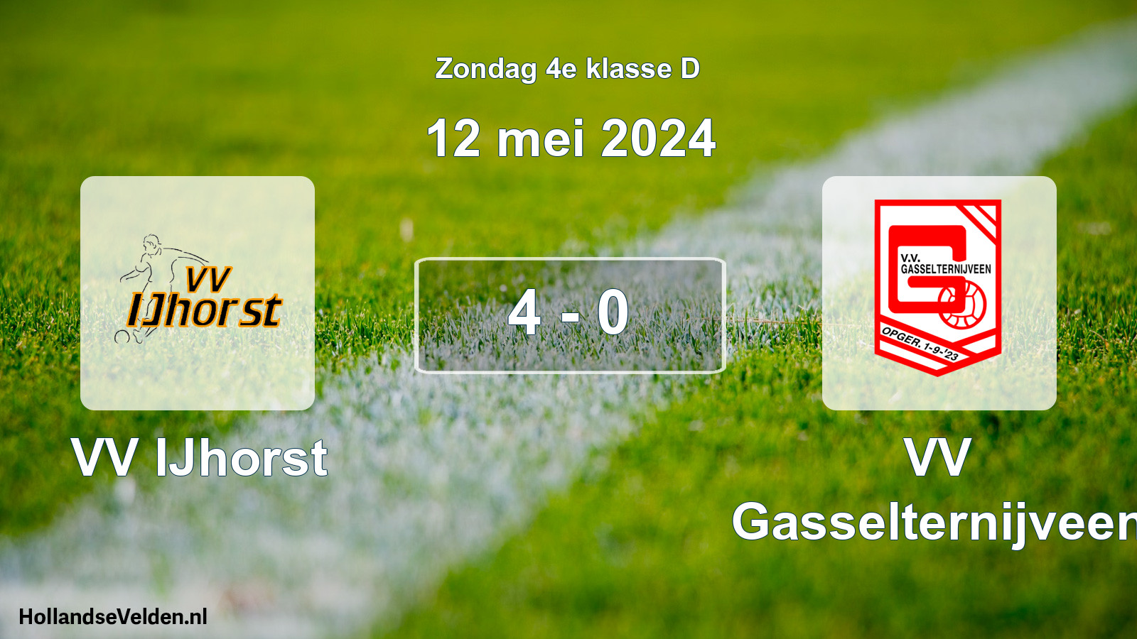 Total number of matches played: VV IJhorst - VV Gasselternijveen 4 - 0 (12 May 2024)