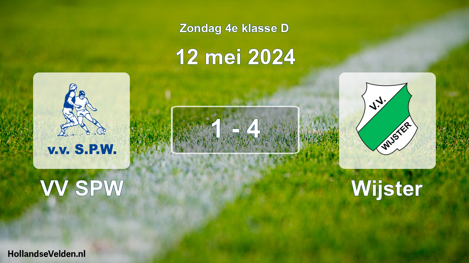 Total number of matches played: VV SPW - Wijster 1 - 4 (12 May 2024)