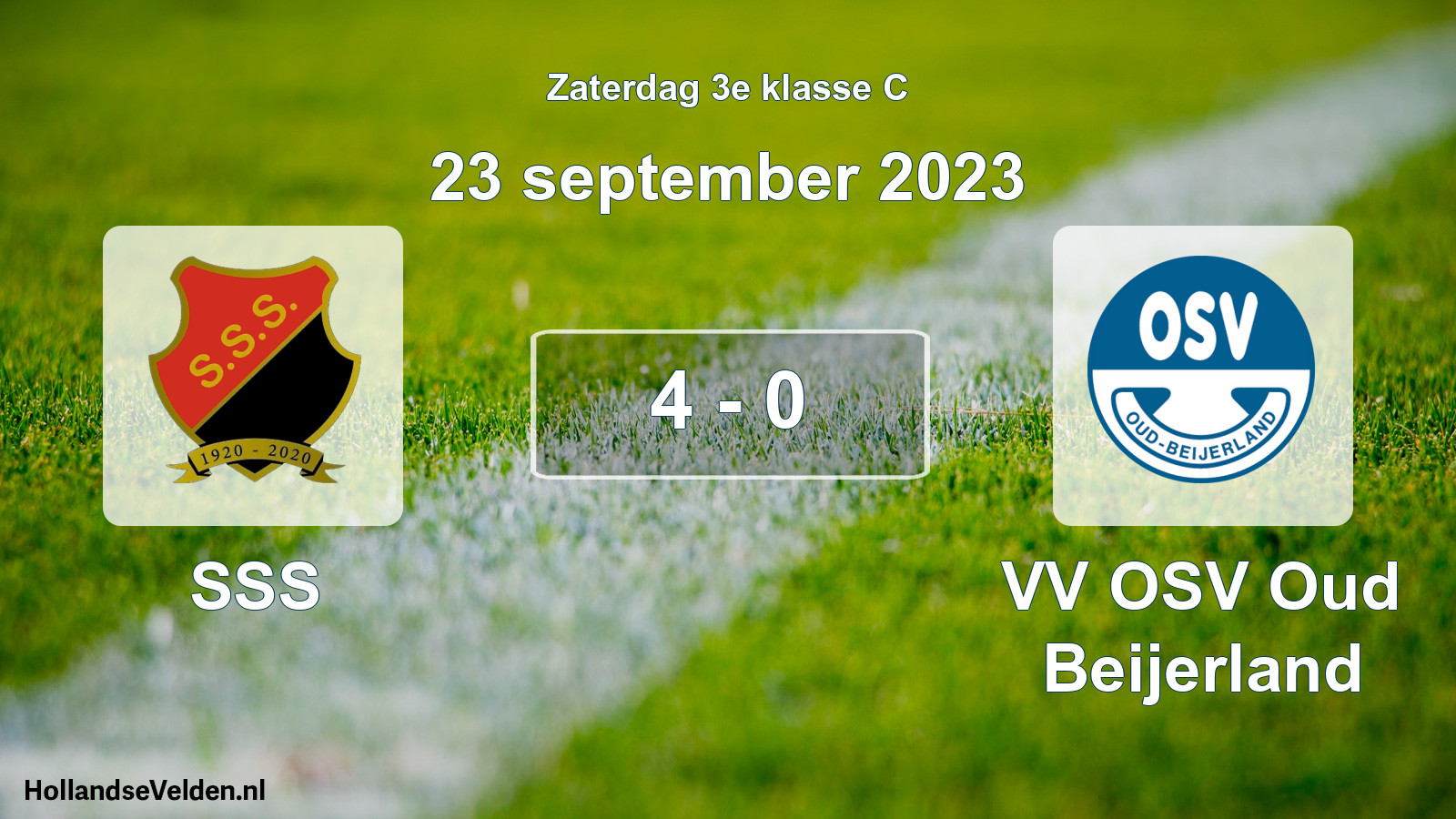 Total number of matches played: SSS - VV OSV Oud Beijerland 4 - 0 (23 September 2023)