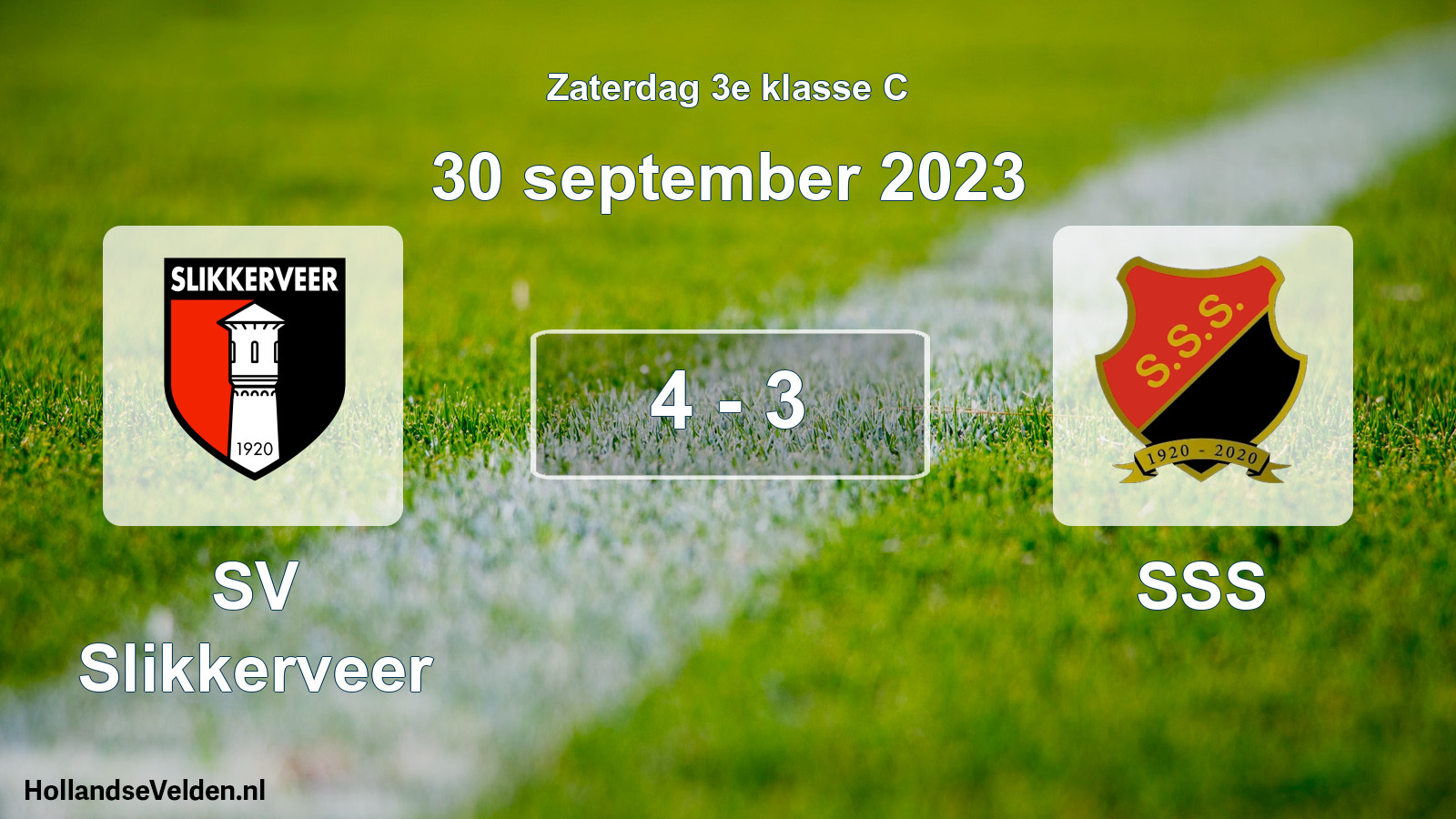 Total number of matches played: SV Slikkerveer - SSS 4 - 3 (30 September 2023)