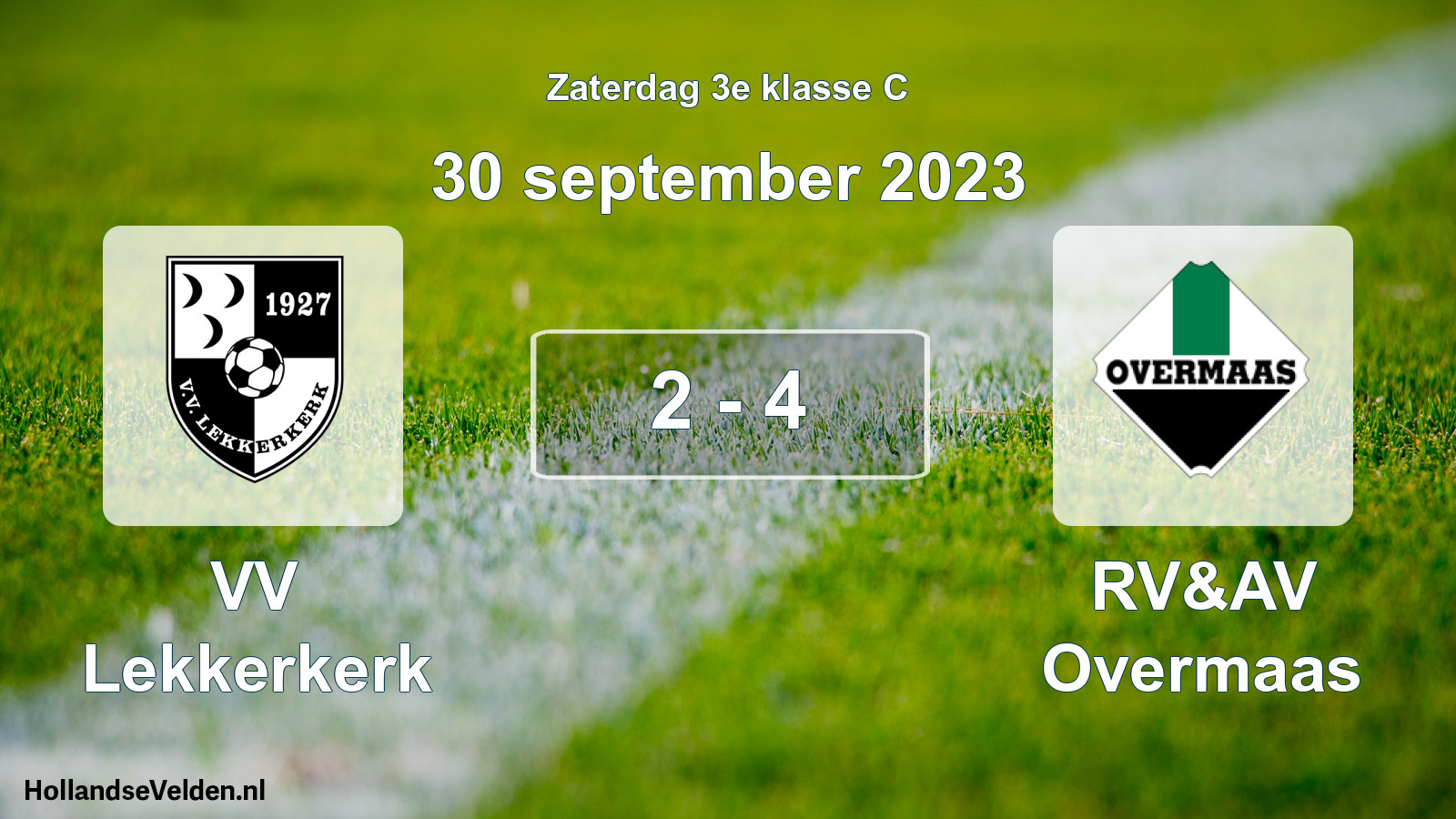 Total number of matches played: VV Lekkerkerk - RV&AV Overmaas 2 - 4 (30 September 2023)