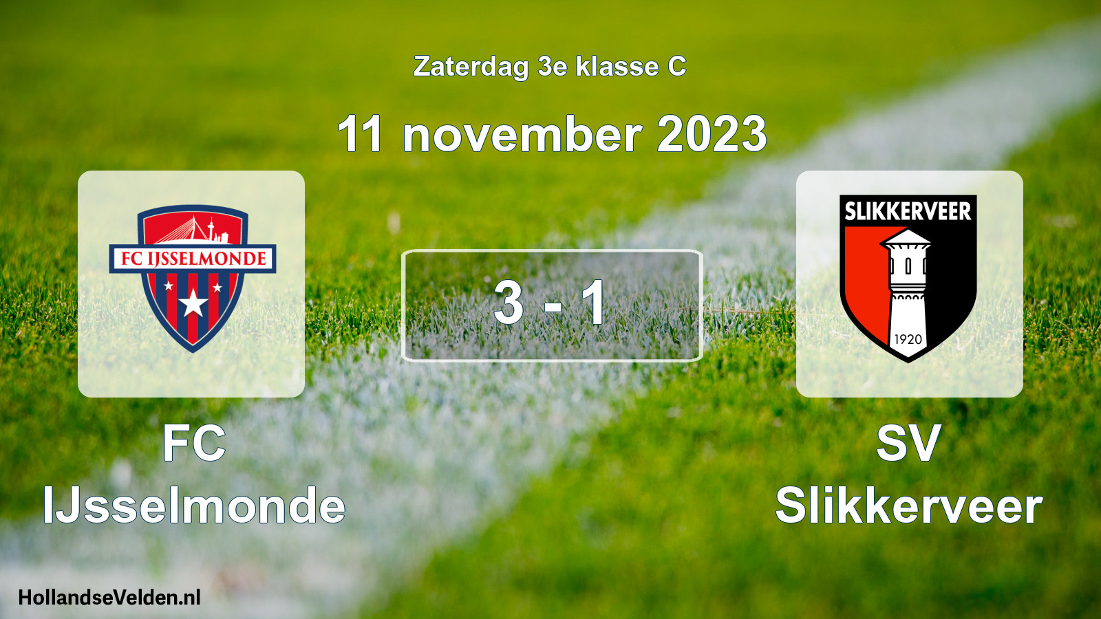 Total number of matches played: FC IJsselmonde - SV Slikkerveer 3 - 1 (11 November 2023)