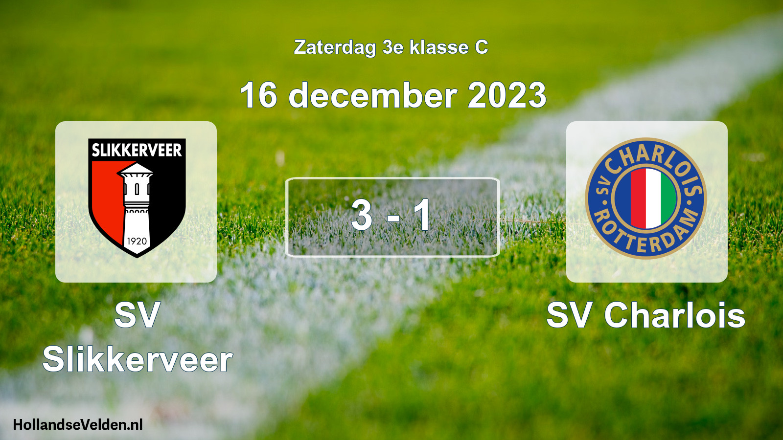 Total number of matches played: SV Slikkerveer - SV Charlois 3 - 1 (16 December 2023)
