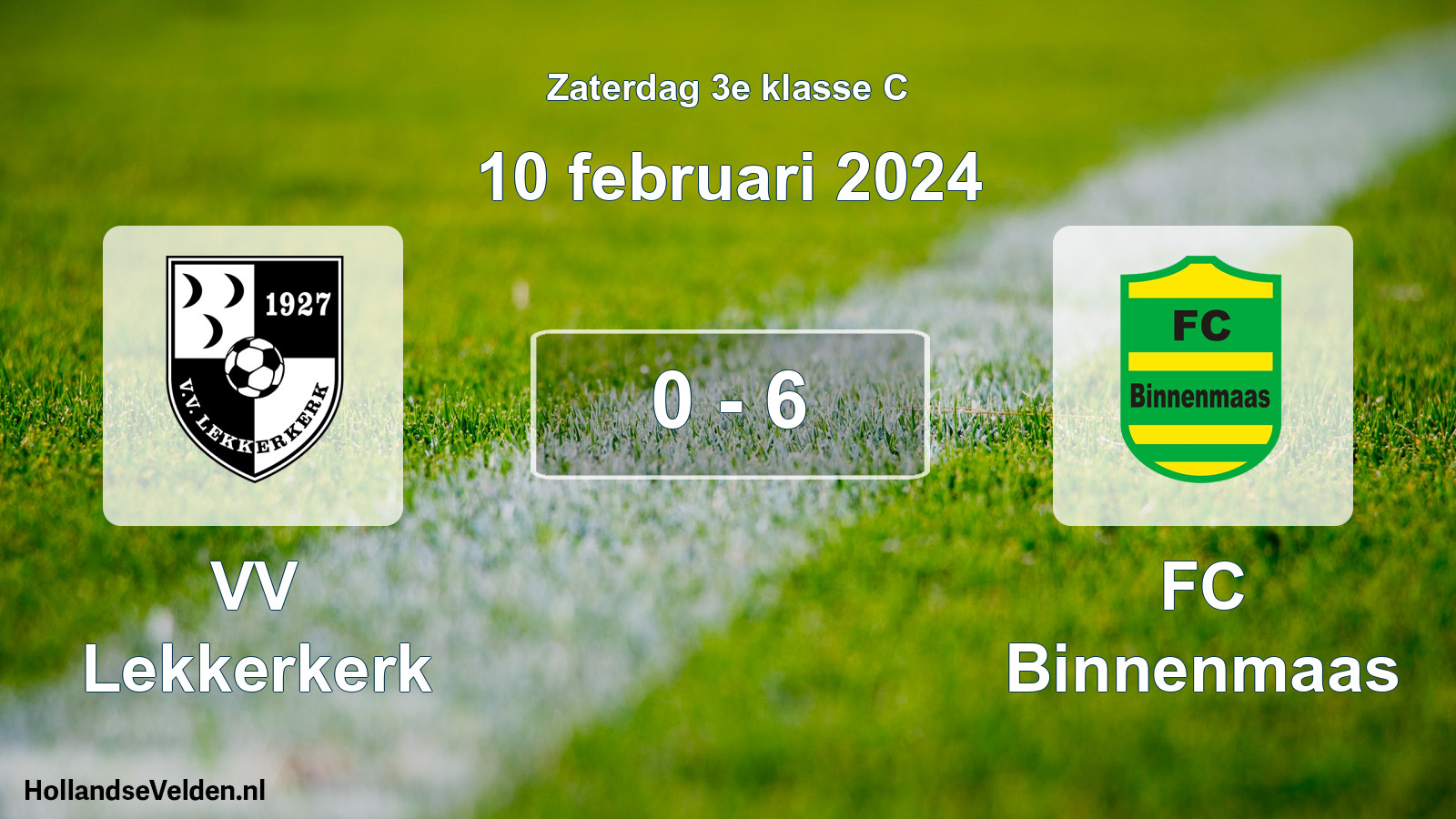 Total number of matches played: VV Lekkerkerk - FC Binnenmaas 0 - 6 (10 February 2024)