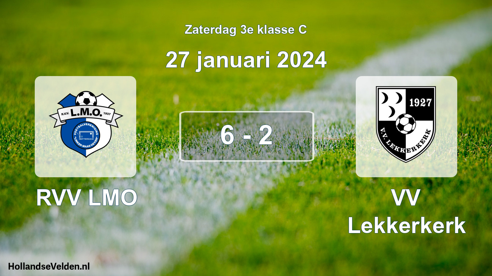 Total number of matches played: RVV LMO - VV Lekkerkerk 6 - 2 (27 January 2024)