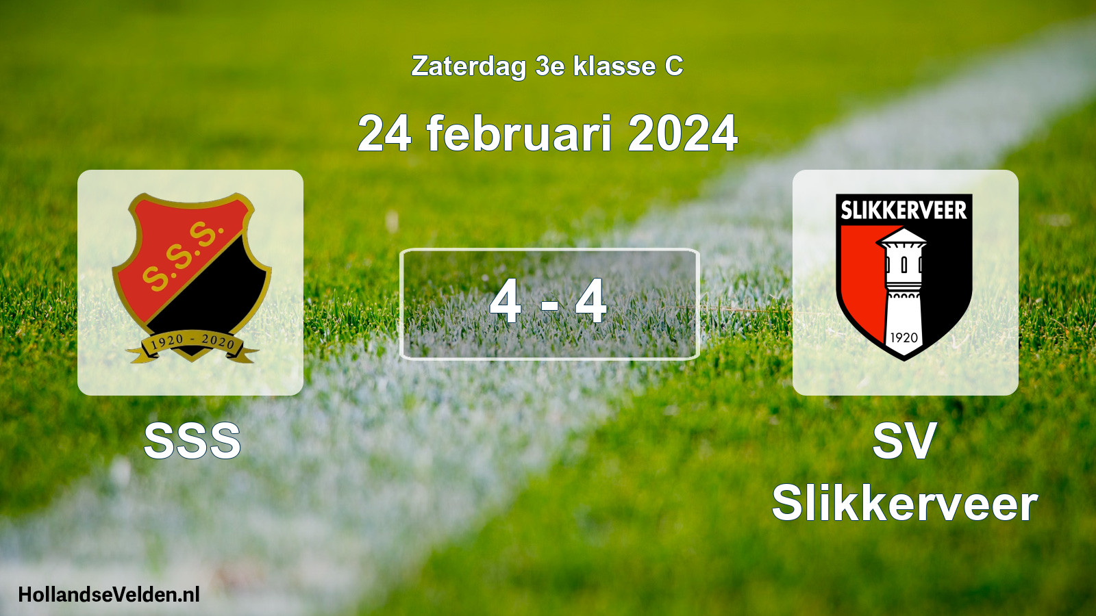Total number of matches played: SSS - SV Slikkerveer 4 - 4 (24 February 2024)