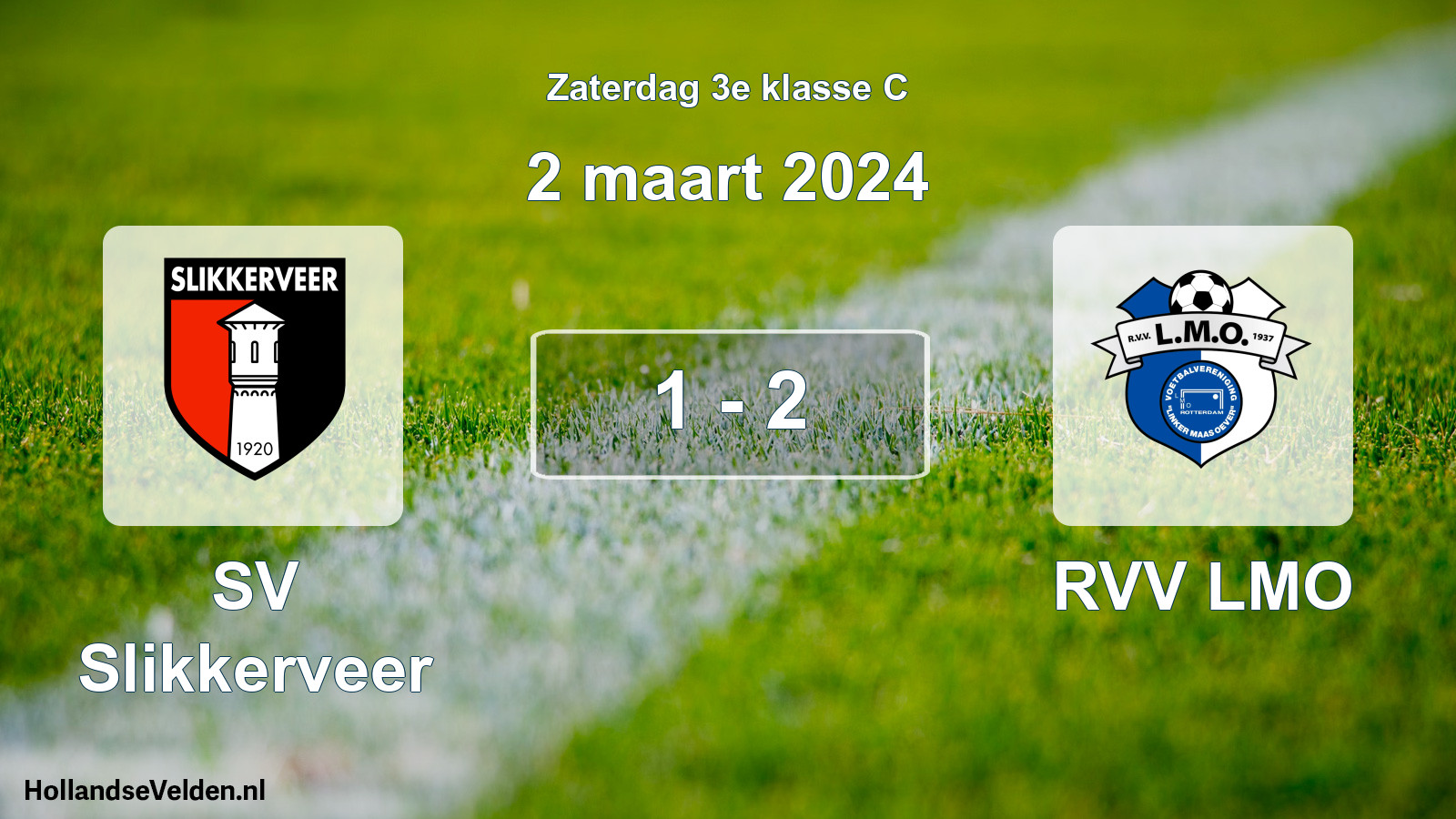 Total number of matches played: SV Slikkerveer - RVV LMO 1 - 2 (2 March 2024)