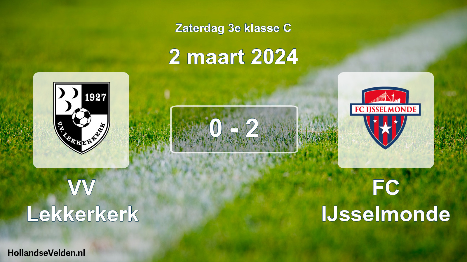 Total number of matches played: VV Lekkerkerk - FC IJsselmonde 0 - 2 (2 March 2024)