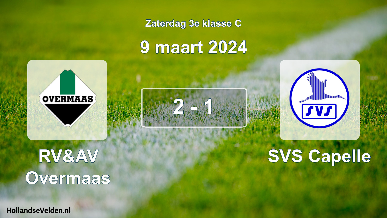 Total number of matches played: RV&AV Overmaas - SVS Capelle 2 - 1 (9 March 2024)
