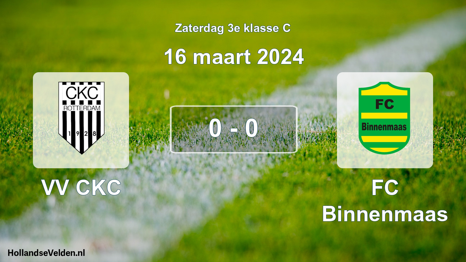 Total number of matches played: VV CKC - FC Binnenmaas 0 - 0 (16 March 2024)