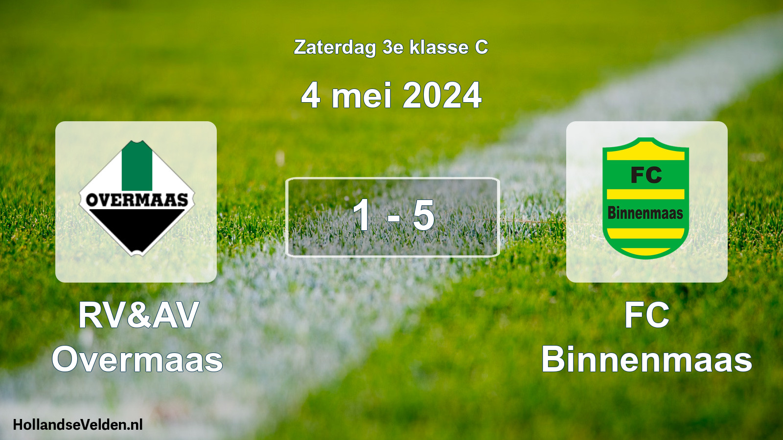 Total number of matches played: RV&AV Overmaas - FC Binnenmaas 1 - 5 (4 May 2024)