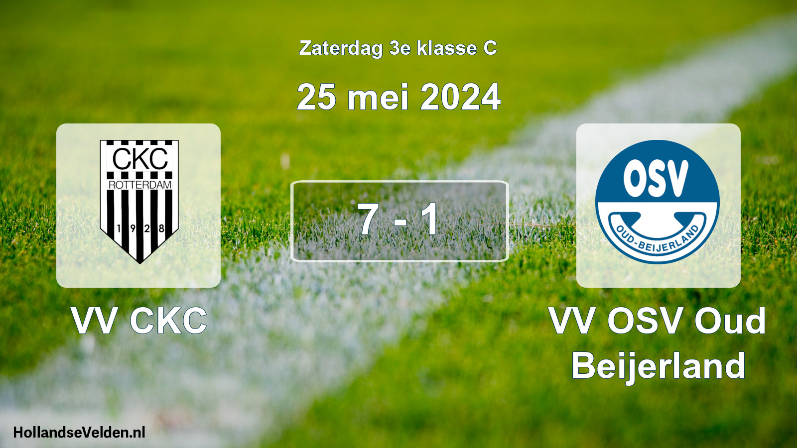 Total number of matches played: VV CKC - VV OSV Oud Beijerland 7 - 1 (25 May 2024)