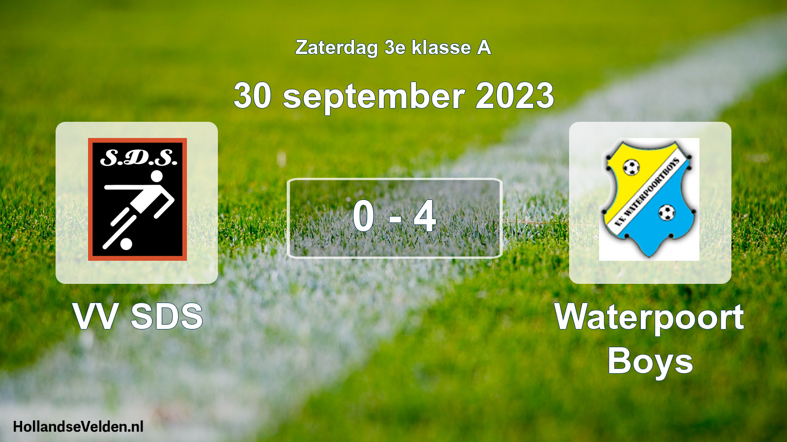 Total number of matches played: VV SDS - Waterpoort Boys 0 - 4 (30 September 2023)