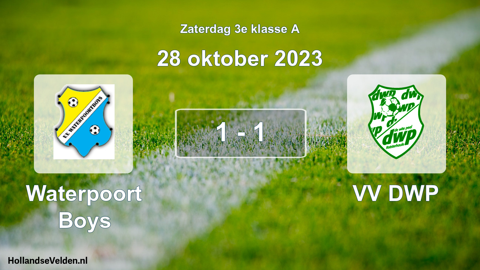 Total number of matches played: Waterpoort Boys - VV DWP 1 - 1 (28 October 2023)