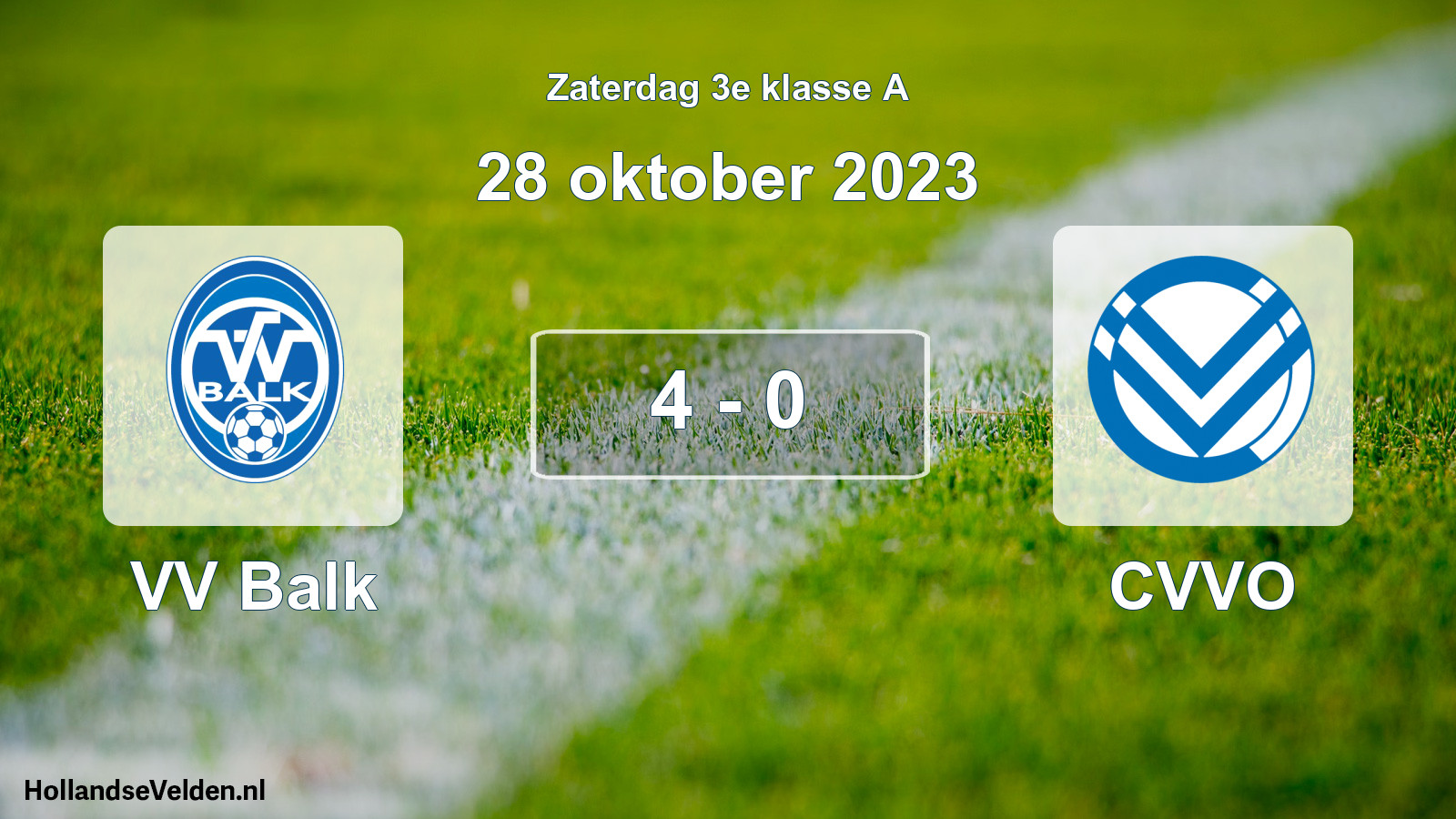 Total number of matches played: VV Balk - CVVO 4 - 0 (28 October 2023)
