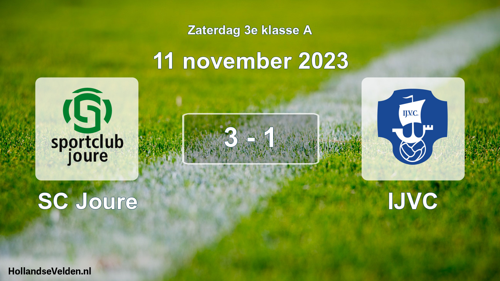 Total number of matches played: SC Joure - IJVC 3 - 1 (11 November 2023)