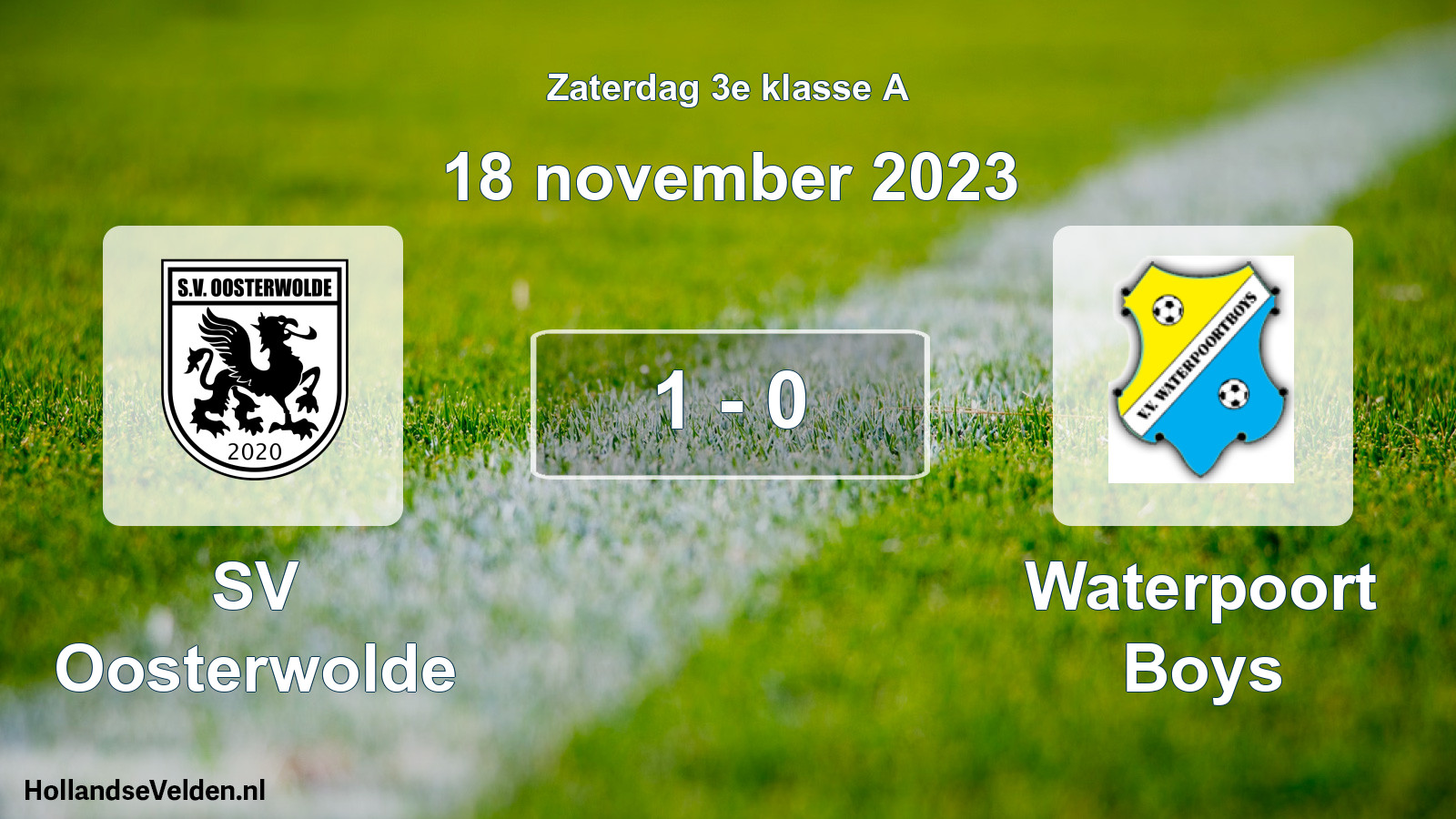 Total number of matches played: SV Oosterwolde - Waterpoort Boys 1 - 0 (18 November 2023)