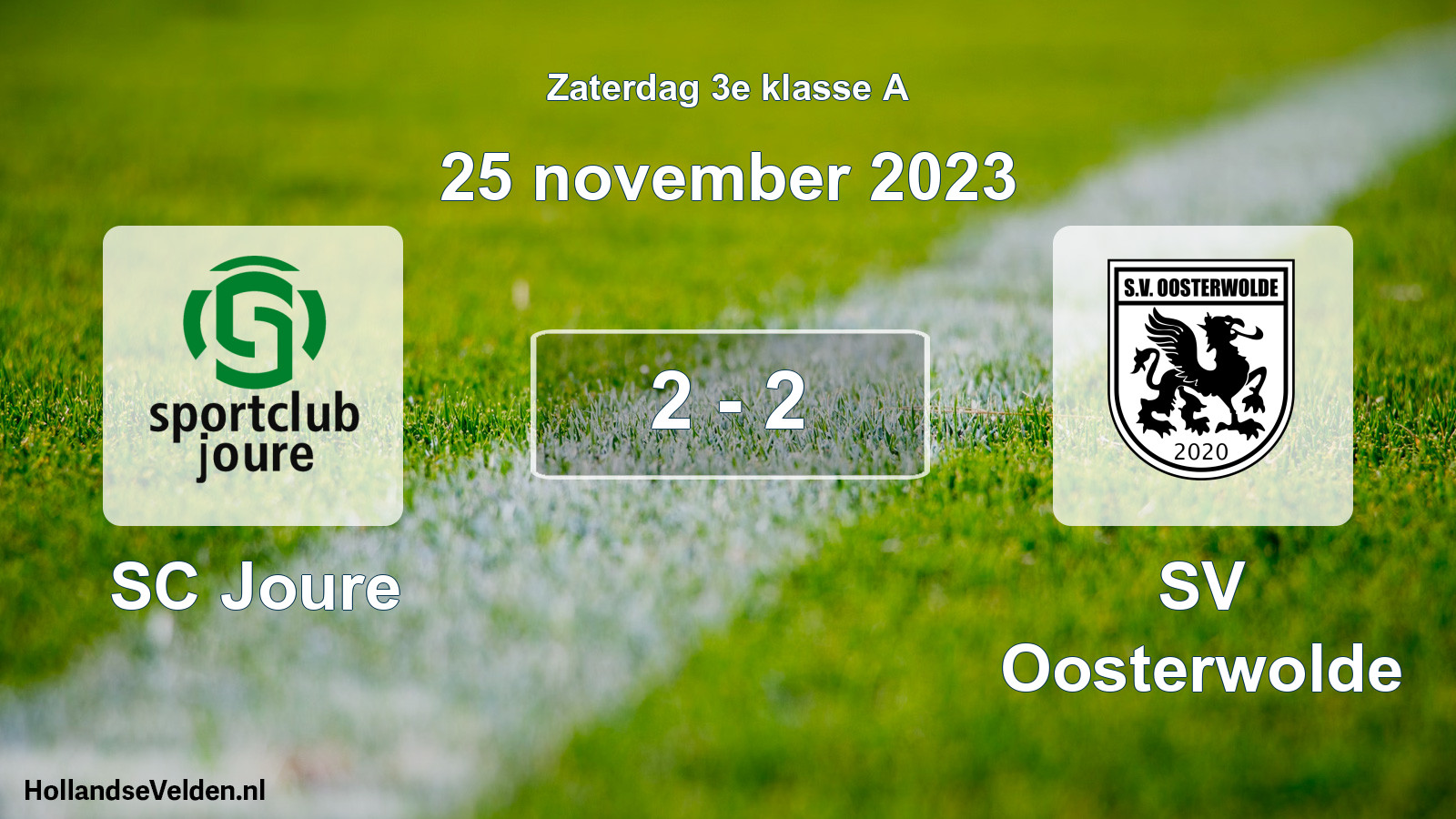 Total number of matches played: SC Joure - SV Oosterwolde 2 - 2 (25 November 2023)