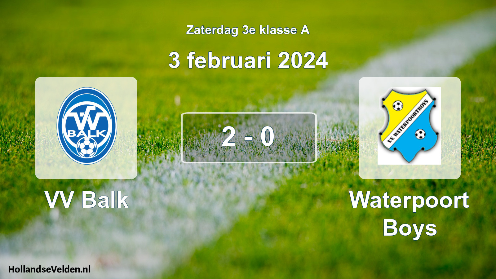 Total number of matches played: VV Balk - Waterpoort Boys 2 - 0 (3 February 2024)