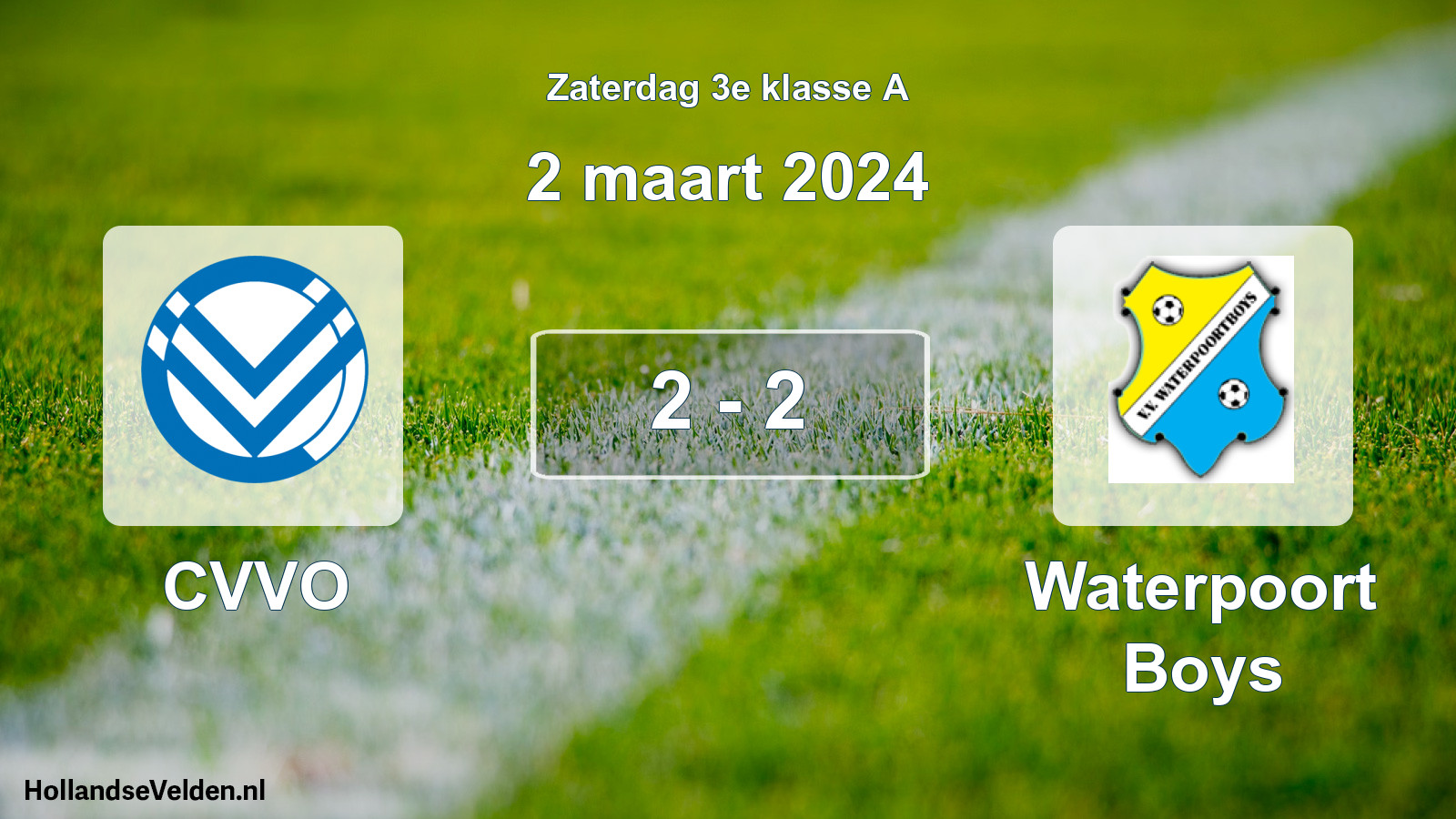 Total number of matches played: CVVO - Waterpoort Boys 2 - 2 (2 March 2024)