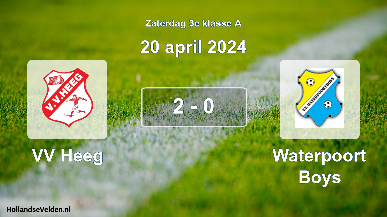 Total number of matches played: VV Heeg - Waterpoort Boys 2 - 0 (20 April 2024)