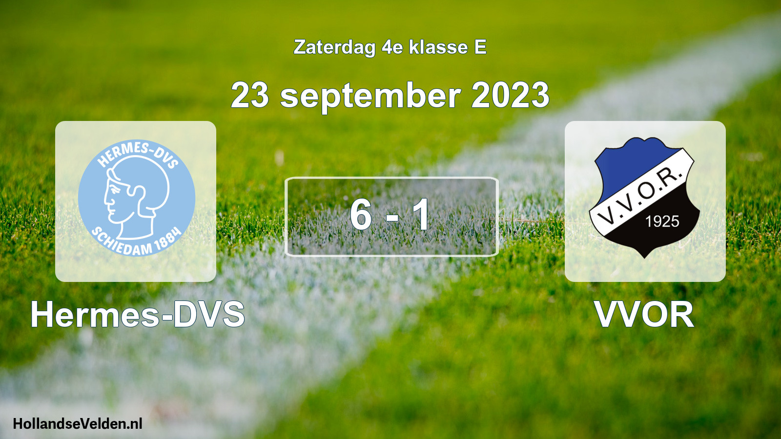 Total number of matches played: Hermes-DVS - VVOR 6 - 1 (23 September 2023)
