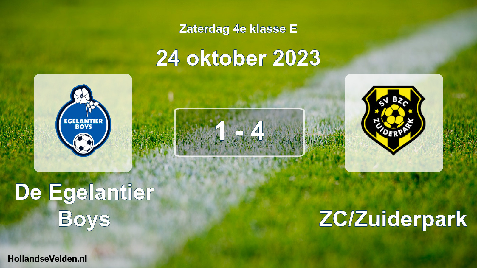 Total number of matches played: De Egelantier Boys - BZC/Zuiderpark 1 - 4 (24 October 2023)