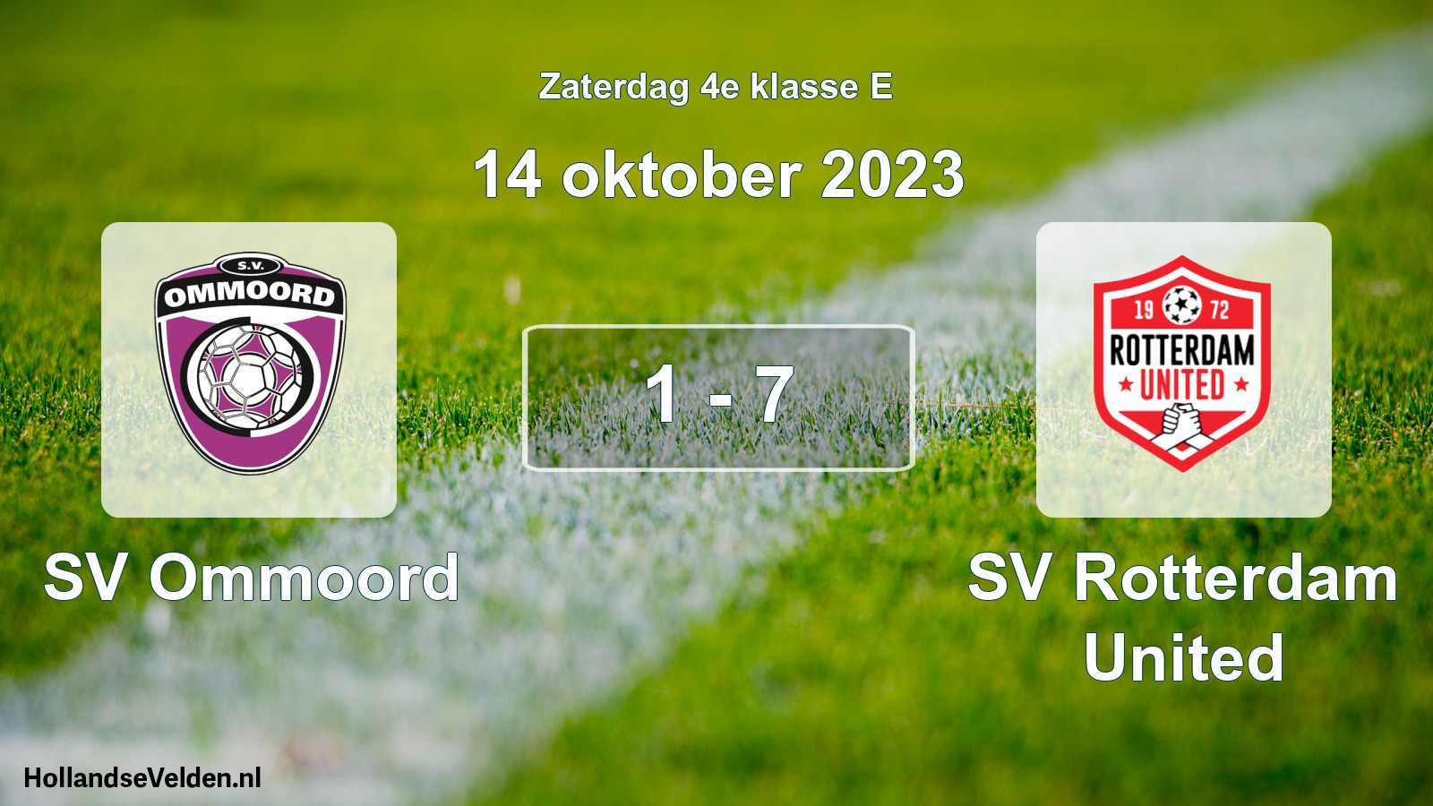 Total number of matches played: SV Ommoord - SV Rotterdam United 1 - 7 (14 October 2023)