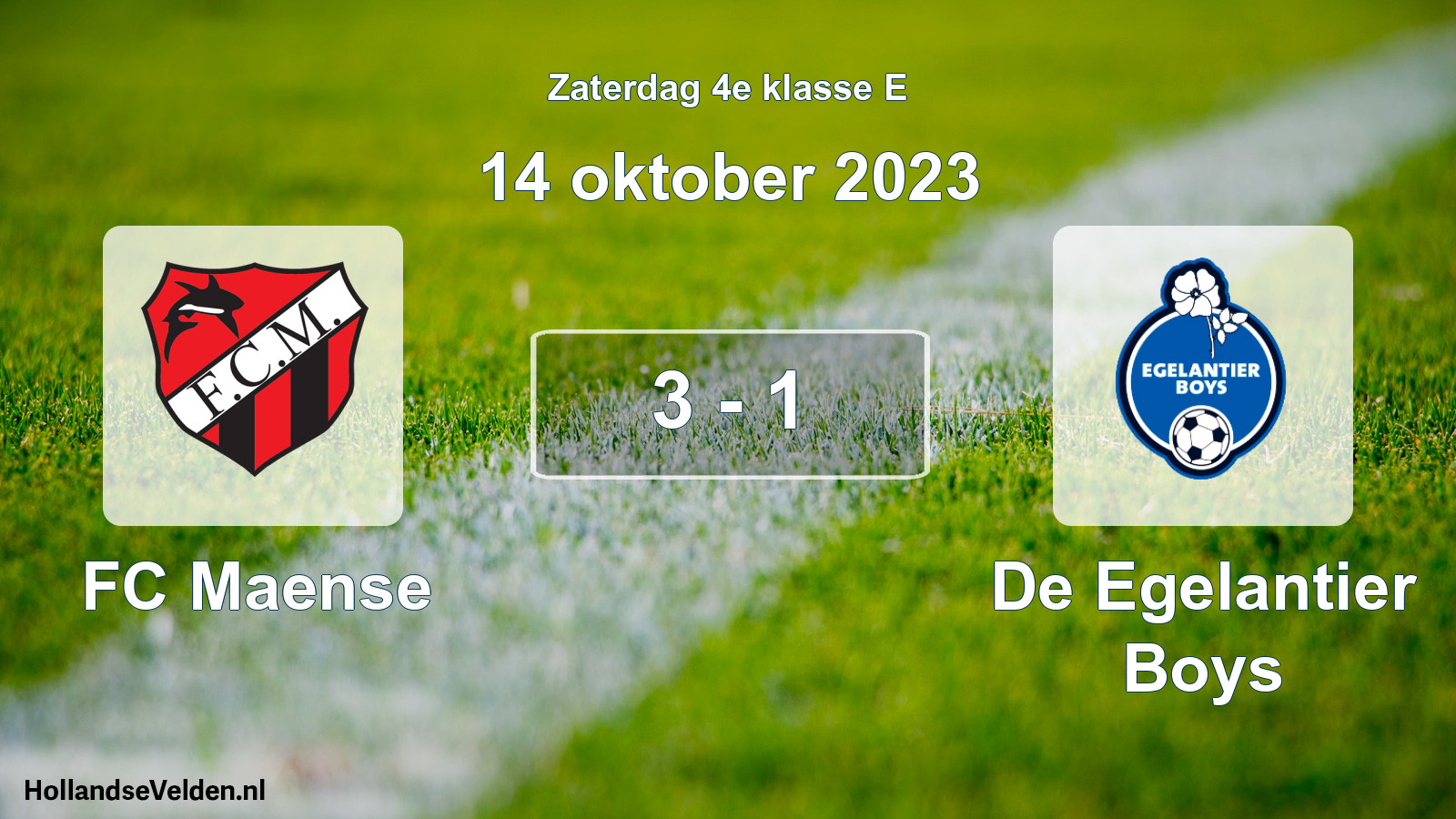 Total number of matches played: FC Maense - De Egelantier Boys 3 - 1 (14 October 2023)