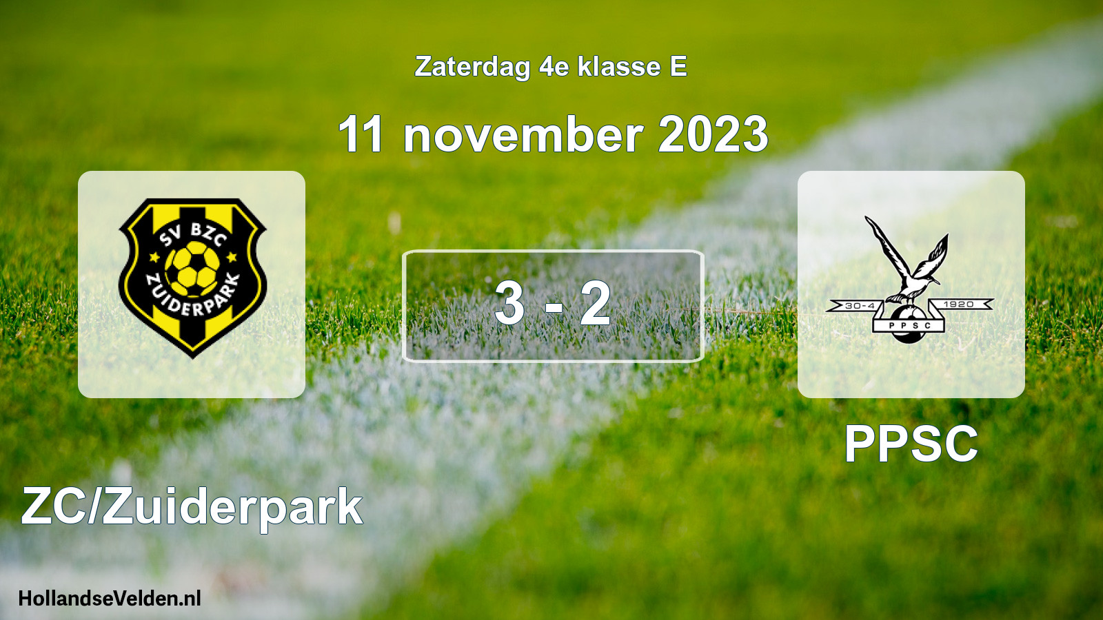 Total number of matches played: BZC/Zuiderpark - PPSC 3 - 2 (11 November 2023)