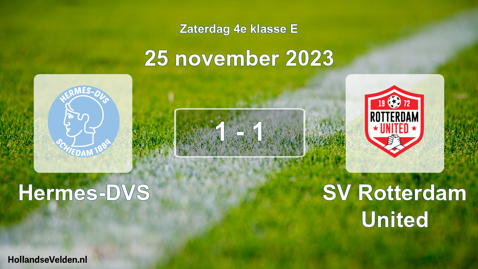 Total number of matches played: Hermes-DVS - SV Rotterdam United 1 - 1 (25 November 2023)