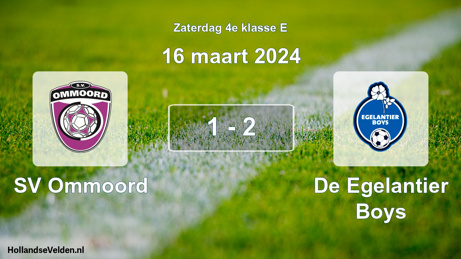 Total number of matches played: SV Ommoord - De Egelantier Boys 1 - 2 (16 March 2024)
