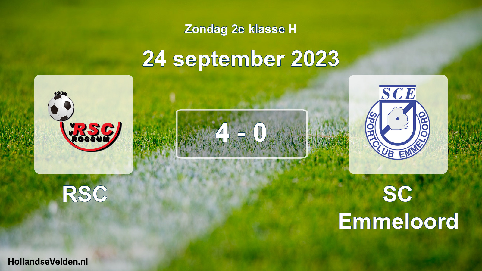 Total number of matches played: RSC - SC Emmeloord 4 - 0 (24 September 2023)