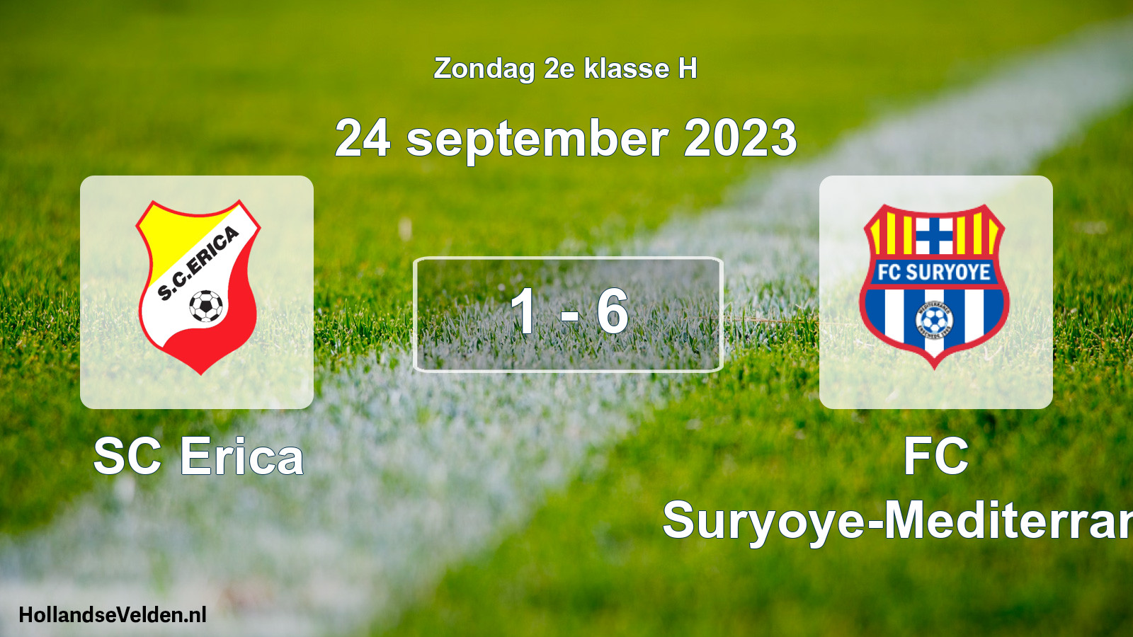 Total number of matches played: SC Erica - FC Suryoye-Mediterraneo 1 - 6 (24 September 2023)