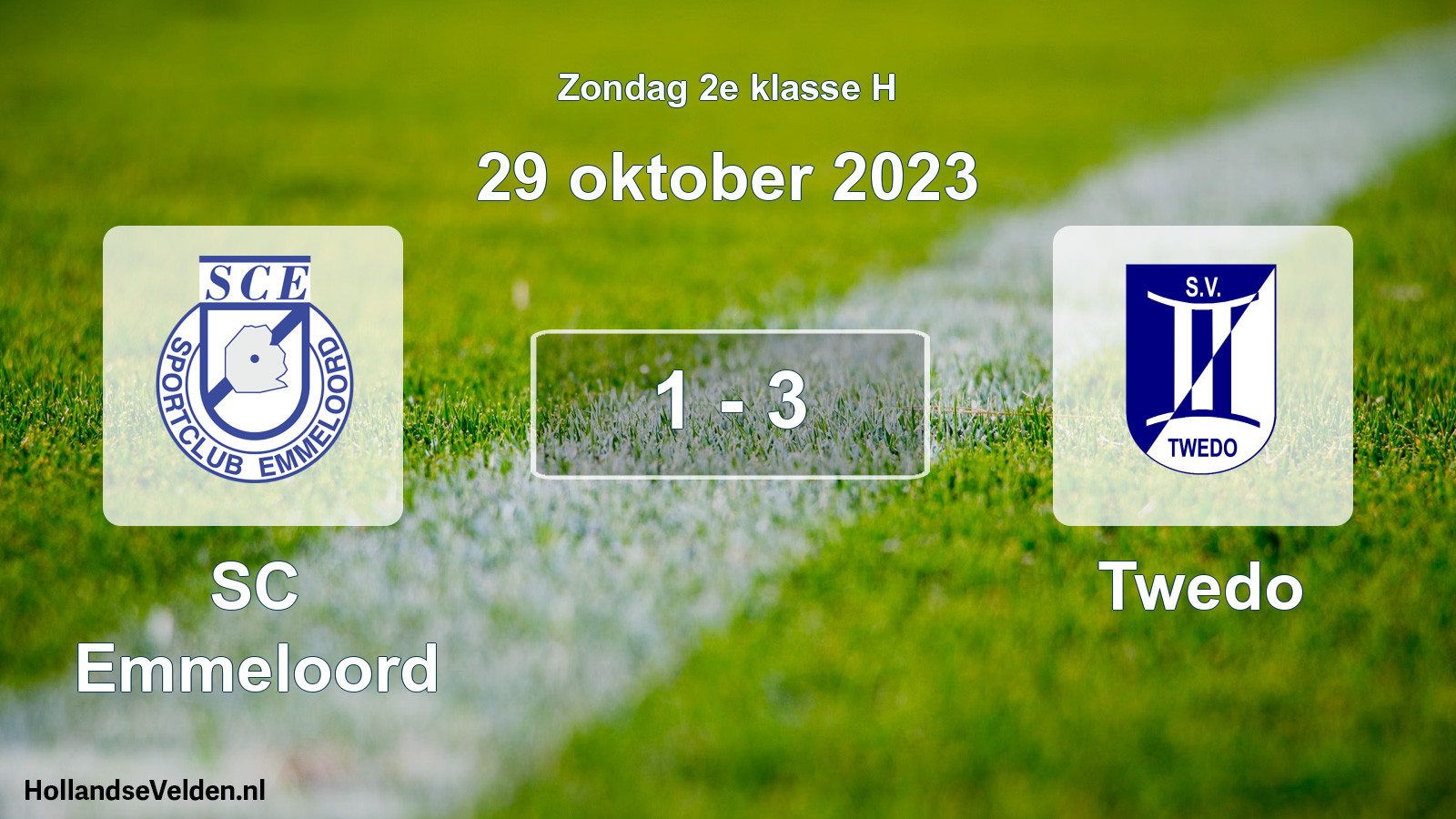 Total number of matches played: SC Emmeloord - Twedo 1 - 3 (29 October 2023)