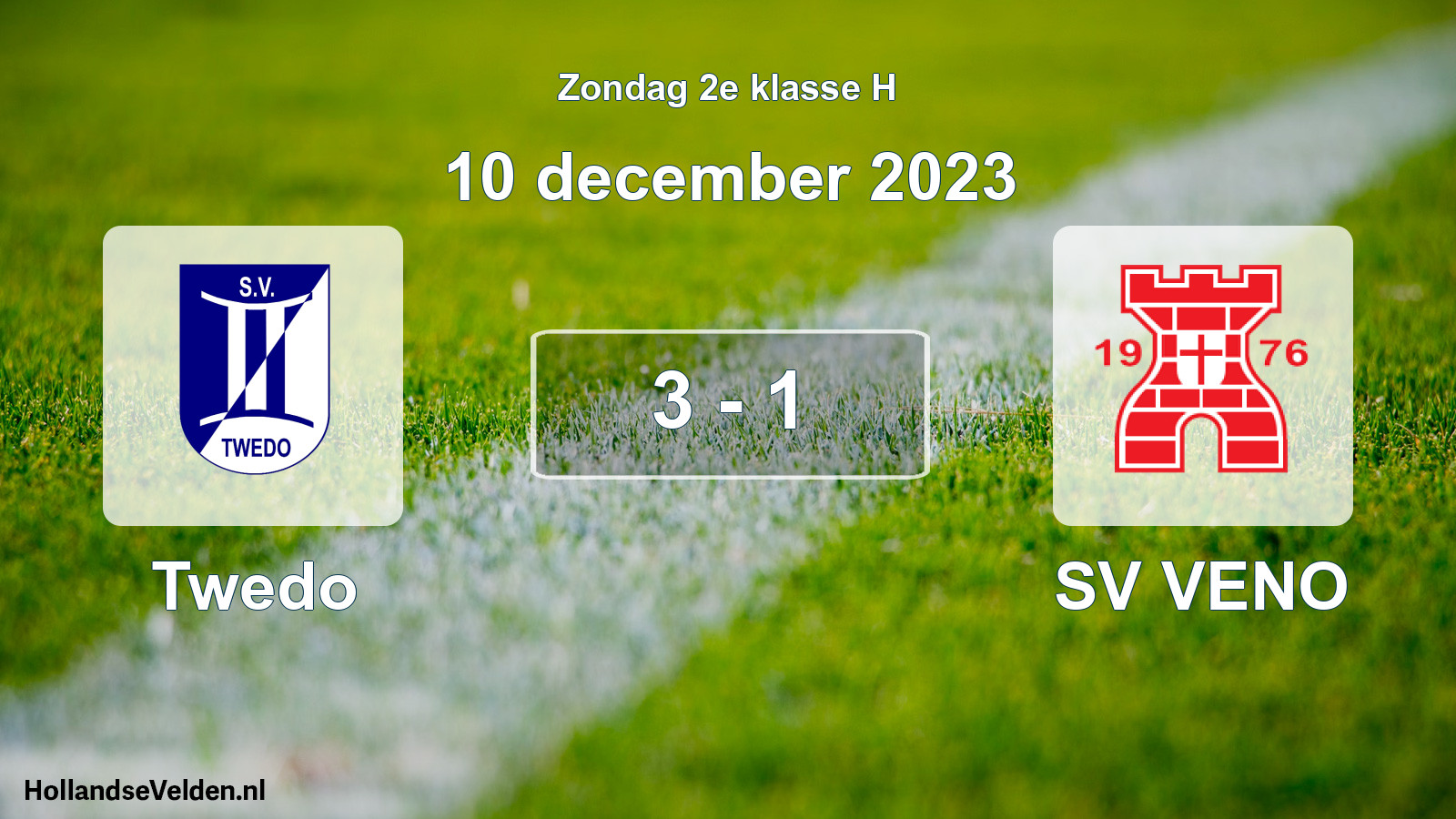 Total number of matches played: Twedo - SV VENO 3 - 1 (10 December 2023)
