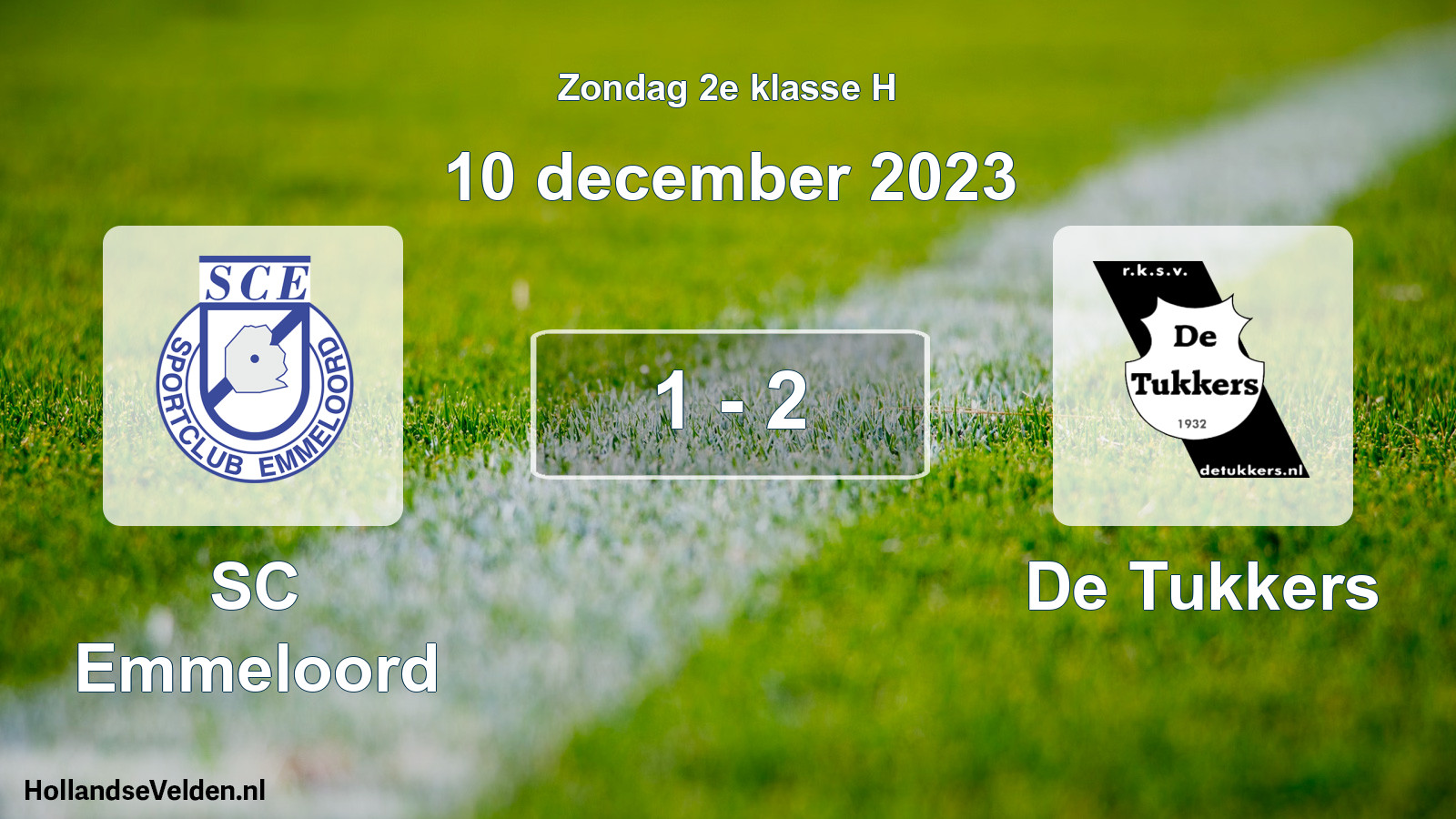 Total number of matches played: SC Emmeloord - De Tukkers 1 - 2 (10 December 2023)